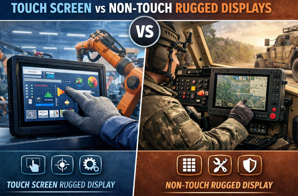 Touch screen vs non-touch rugged displays