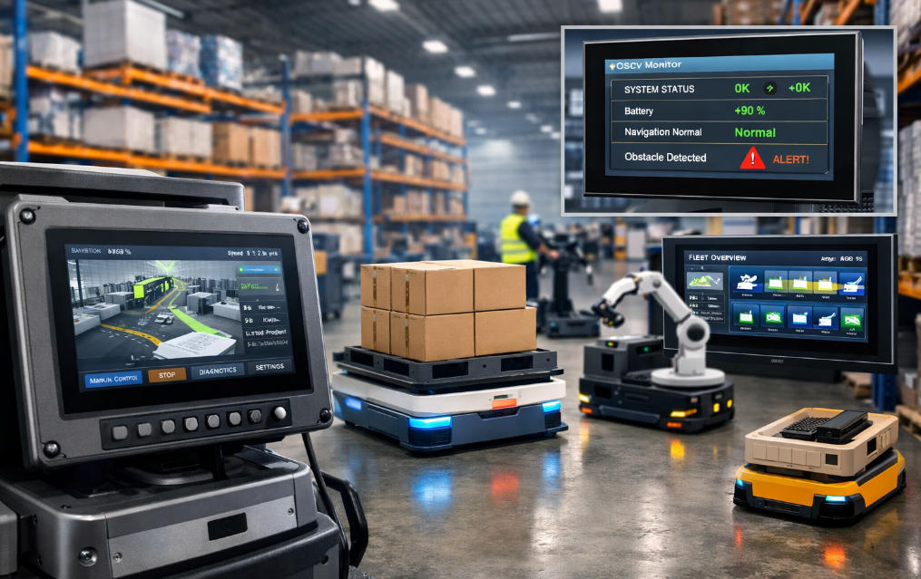 industrial displays for AGV navigation